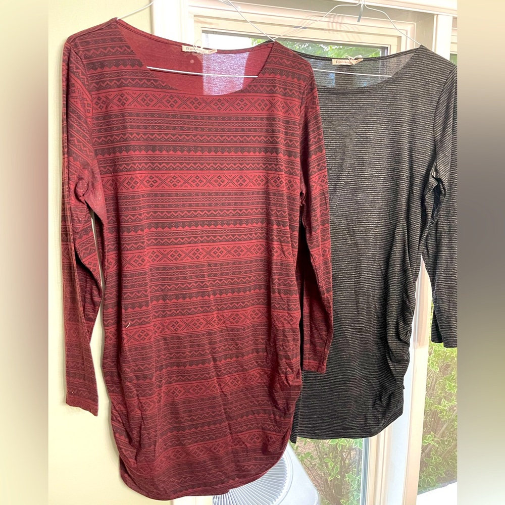 Bundle of tunic length long sleeve tops